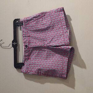 Banana Republic Red/Navy Printed‎ Chino Women's 4 Shorts